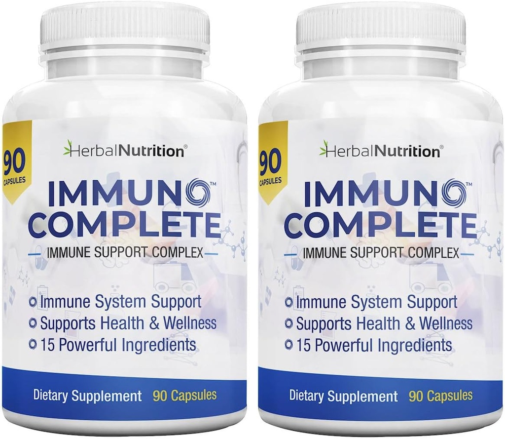 Immuno Completa un Integratore di Supporto Immune con Vitamina C, D, Zinco, Magnesio, Elderberry e 10 Ingredienti Più Sinergici per Supporto Immune (2)