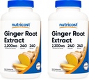 Estratto di radice di zenzero di Nutricost 550mg, 240 capsule (2 bottiglie)