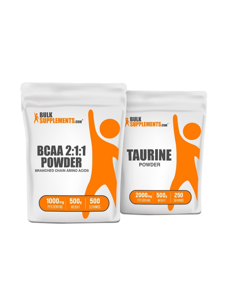BulkSupplements BCAA 2:1 500g + Taurine 500g Bundle