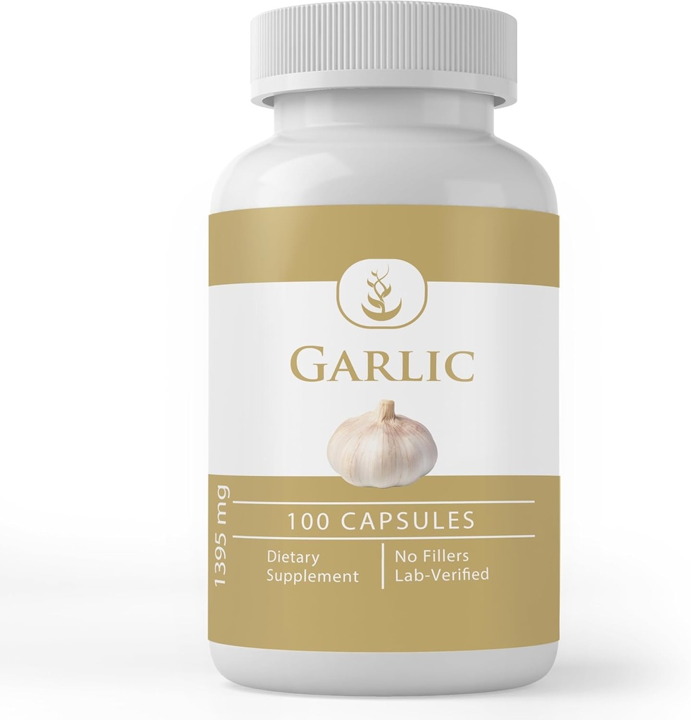 Ingredienti originali puri Aglio Capsule, (100 Capsule) Sempre Pure, Senza Additivi o Filler, Lab verificato (100 capsule)