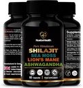 Shilajit, Sea Moss, Lion's Mane e Ashwagandha Capsules - Integratore Benessere All-in-One completo per Mente, Corpo e Vitalità - 60 Capsule Vegan