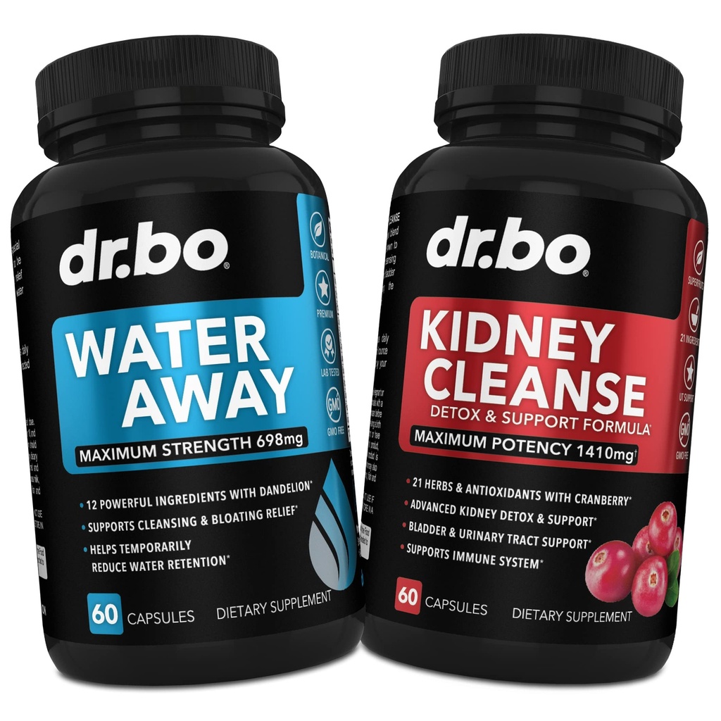 Pillole d'acqua Diuretici per la conservazione dell'acqua - Supplemento di supporto del detox della pulizia del rene - Supplementi diuretici dell'erba - Aiuto Riparare i reni, Controllo della vescica e Formula renale della salute del tratto urinario