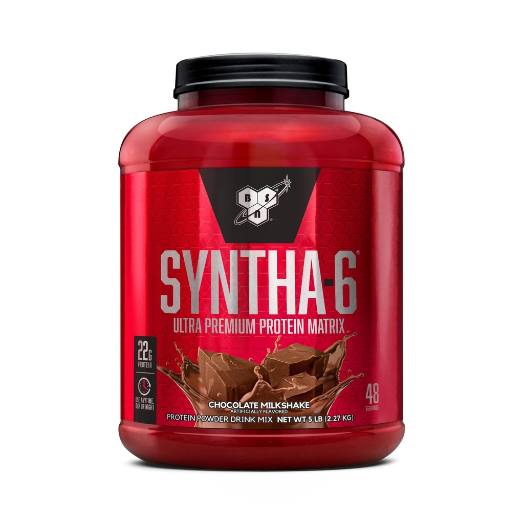 BSN SYNTHA-6 polvere di proteine del siero di latte con caseina micellare, isolato di proteine del latte, frullato di cioccolato, 48 porzioni (varia di maggio di imballaggio)