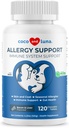 Supporto allergia per cani - 120 compresse masticabili - con vitamina C, Omega 3 e Colostrum - Itch Relief, Allergy Relief per cani, Skin Soother - con probiotici per la salute del sistema immunitario