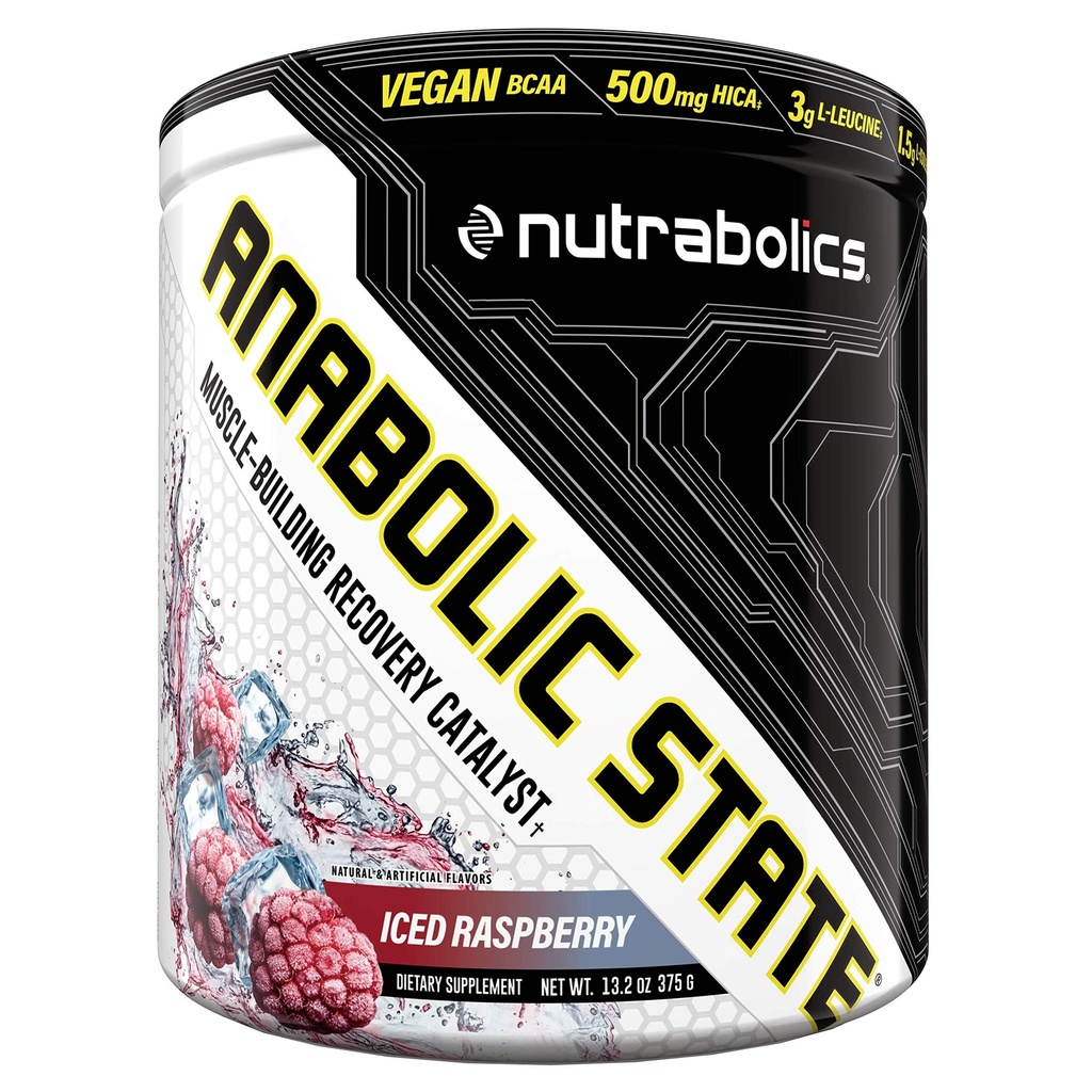 Nutrabolics Supplemento dietetico di Stato di anabolizzanti Iced Raspberry 375g (30 Serve)
