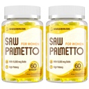 Saw Palmetto per le donne - DHT Blocker Hair Growth Supplement - 500mg Potent Saw Palmetto Gummies per capelli, pelle, unghie, benessere urinario - Mango-Pineapple Flavor - 120 Gummies