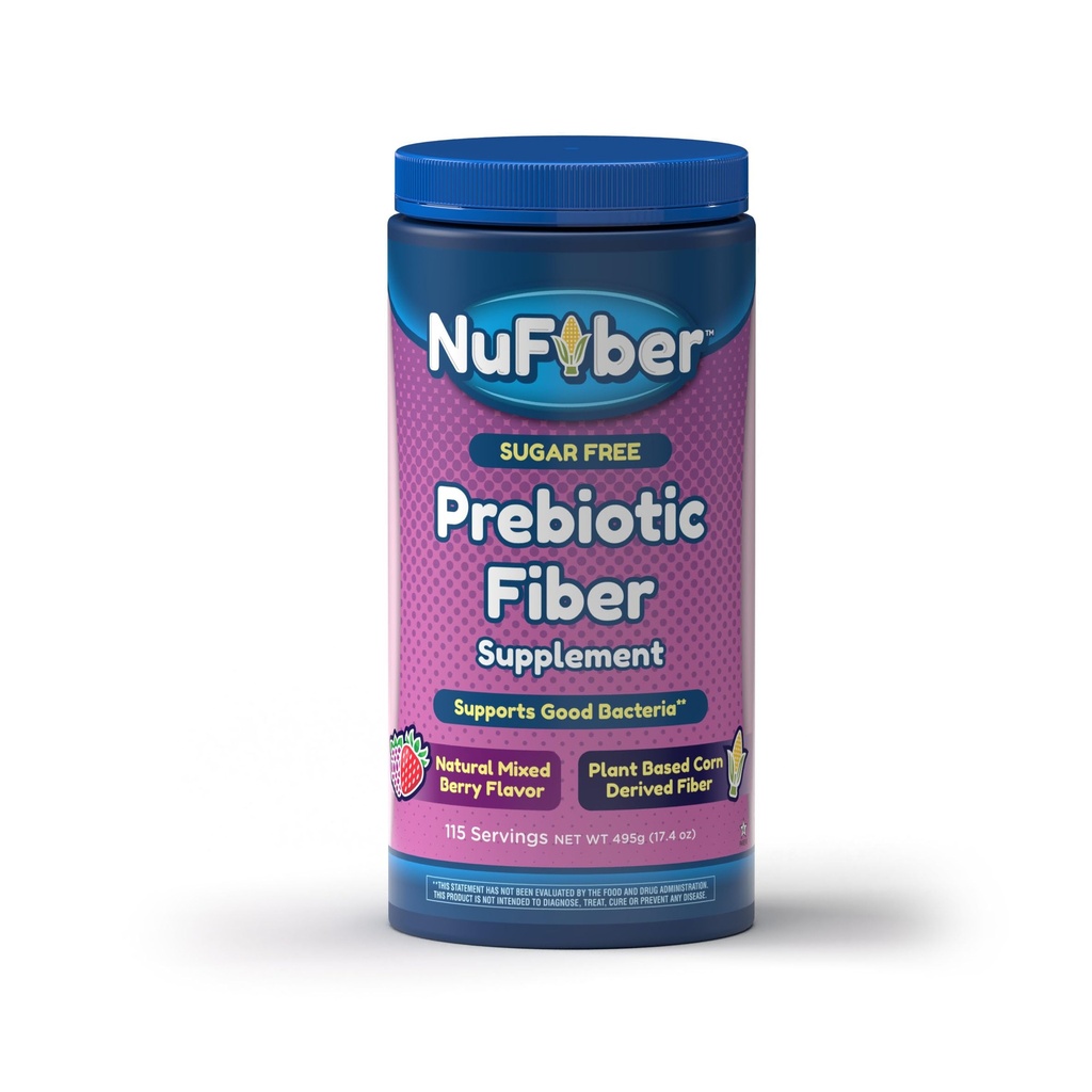 Supplemento fibra, Fibra Prebiotica Quotidiano, 115 Serve, Natural Mixed Berry Flavor, Senza Grit, Senza Glutine & Zucchero, Polvere di mais a base vegetale per sostenere la salute digestiva & Gut