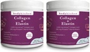 Collage da cucina corporea e 250 mg Elastin Supplemento ai segni di aiuto di invecchiamento, Supporta la salute della pelle e l'elasticità, Piedi rughe, Polvere non aromatizzata, Tasteless, Inodore, Incolore, 30 Serve (2 Confezione)