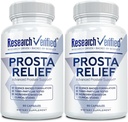 Ricerca Verified® Prosta Relief - Sega Palmetto e Bioperine® - Salute della prostata; Salute della vescica e urinaria, Drive and Performance; Pure Natural, 90 Capsule (Pack of 2)