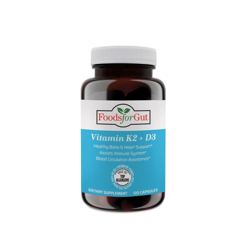 Vitamina K2 (MK7) D3 & BioPerine® Black Pepper Extract | 120 Capsule | Gratuito di Top Allergens | Salute di Bone | Mood & Energy Support |