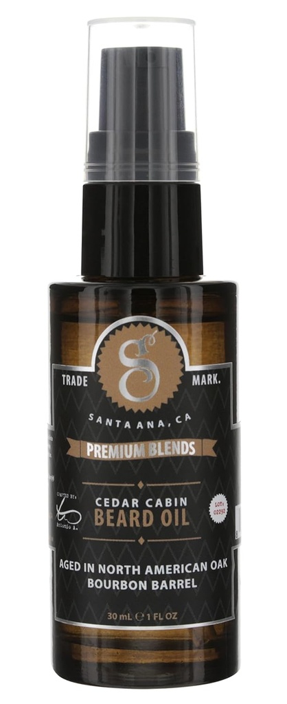 Olio del cuscinetto di miscele premium di Suavecito - Condizionatore del cuscinetto per ammorbidire i capelli, idratare la pelle, eliminare il dandruff del cuscinetto, crescita sana del cuscinetto - 1 oz