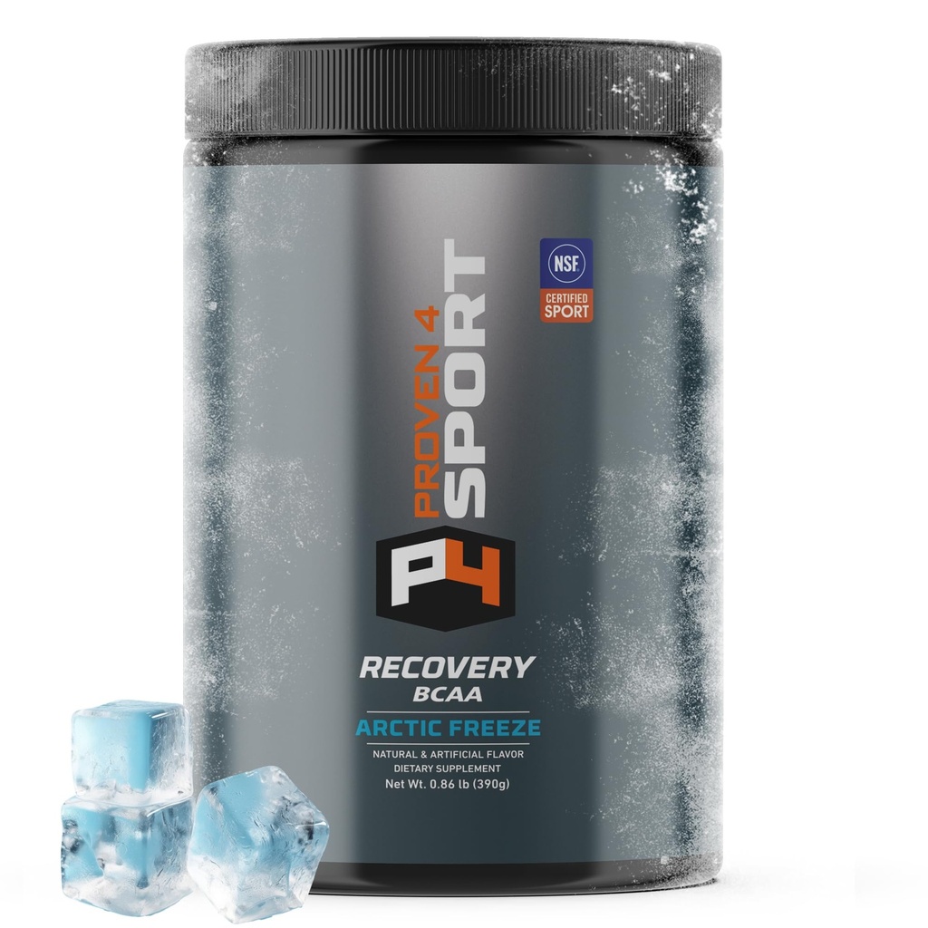 Proven4 Bcaa Post Workout Recovery Powder – Certificato NSF per i supplementi di recupero muscolare dello sport con elettroliti e aminoacidi polvere Arctic Freeze Flavor 30 Servings