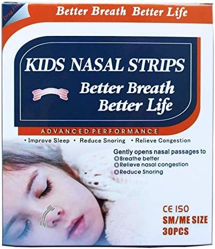 30 Natural Drug-Free Kids Meglio Respirare le strisce nasali per la congestione nasale, l'allergia, il freddo, l'influenza, il seno, il naso ripieno, il russare, il setto deviato, l'aiuto al sonno, le prestazioni atletiche - età 5 e superiore
