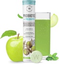 Benessere Nutrizione Probiotici giornalieri + Prebiotici | Migliorare il metabolismo, Rilievo di acidità, Digestione & Gut Salute | 18 miliardi CFU Organic Probiotici Supplemento per Uomini & Donne (21 Tab Effervescenti)