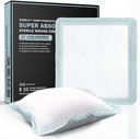 EVERLIT Vestito super assorbente per la cura del dolore | Cuscinetto antiaderente morbido per le ferite pesanti | Bandage non adesivo grande sterile per la cura rapida del guanto di guarigione | Confezione da 10 (6" x 6")