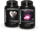 Intelligent Labs 2-in-1 Bundle di MagEnhance Magnesium Supplemento (Magnesium L-Threonate Complex con Mg Glycinate e Mg Taurate) e Max Strength Berberine 500MG Capsule