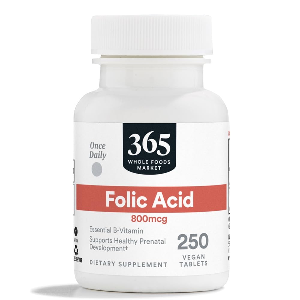 365 da Whole Foods Market, Acido Folico 800mcg, Vegan, 250 compresse