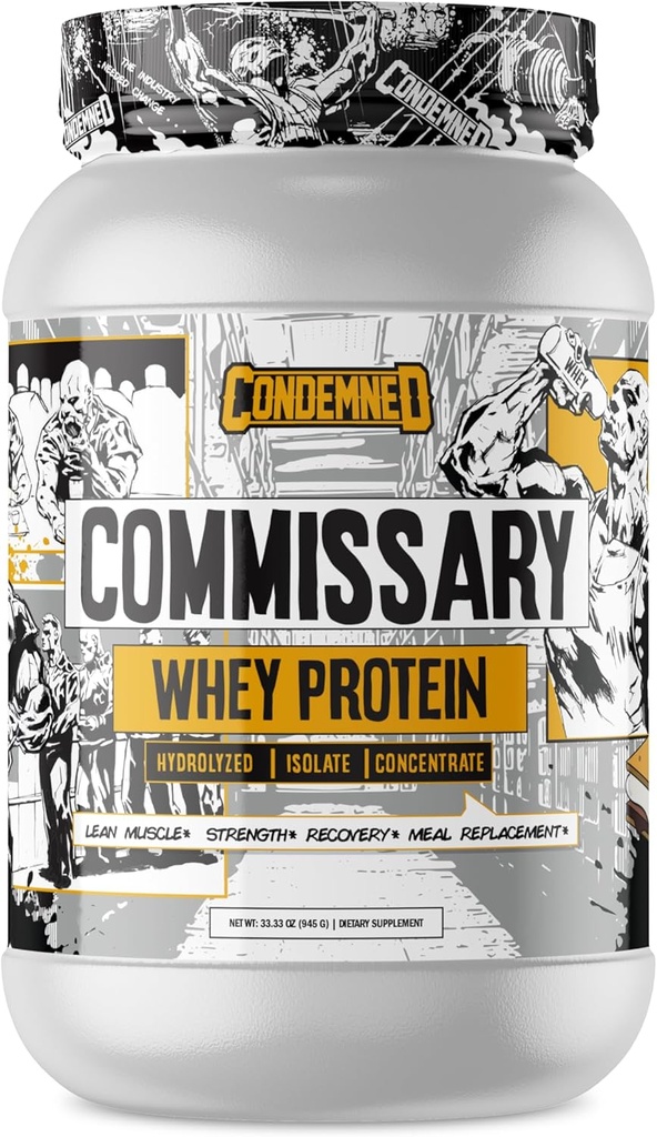 CONDEMNED Labz Commissary Whey Protein | Isolate & Concentrate idrolizzato | Low Carb, Low Calorie | Pre o Post Workout Recovery Meal Sostituzione | 27 Servings (S'Mores)