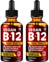 Confezione da 2 - B12 Sublingual 5000 mcg Drops - Made in USA - Vegan B12 Vitamine per l'energia, Mood & Memory - Gocce sublinguali altamente biodisponibili - Methylcobalamin per le donne & uomini - 2 fl. oz.