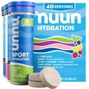 Tabelle elettrolitiche di idratazione di Nuun - Sodio, Potassio, Cloruro, Calcio, Magnesio, 1g & 0g Miscela di bevanda di zucchero | Vegan, Gluten Free, Non OGM | Pack completo, Aroma misto, 4 Pack (40 Total Servings)