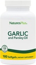 Natures Plus Garlic & Parsley - Promuove naturalmente il colesterolo sano e livelli di pressione sanguigna - 180 Softgels (180 Serve)