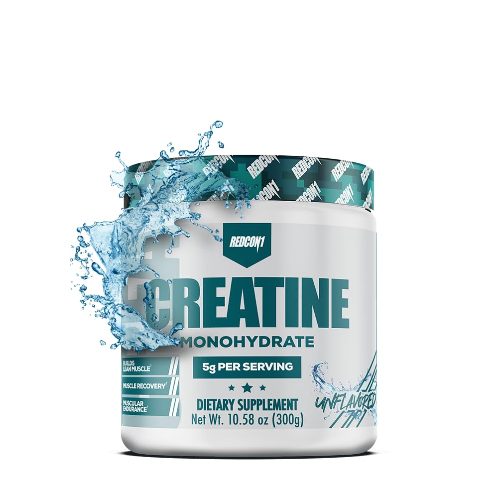 REDCON1 Creatina monoidrato - Keto Friendly + Vegan Pre & Post Supplemento di allenamento - Polvere di creatina per sostenere il recupero & prestazioni atletiche (60 Serve)