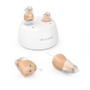 iBstone K19 apparecchi acustici, apparecchi acustici ricaricabili per assistere l'udito per anziani adulti, mini apparecchi acustici digitali completamente in canale con cancellazione del rumore, OTC, coppia