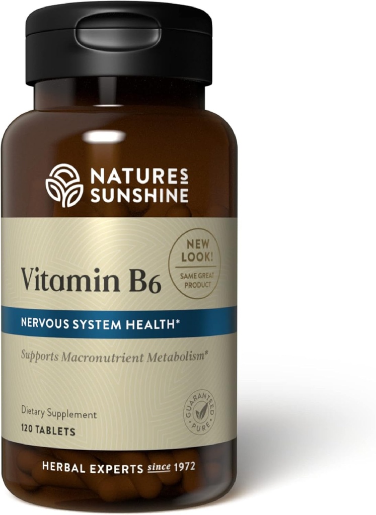 Yonune NLMUBR LUCKSIT Nature's Sunshine Vitamin B6 120 compresse