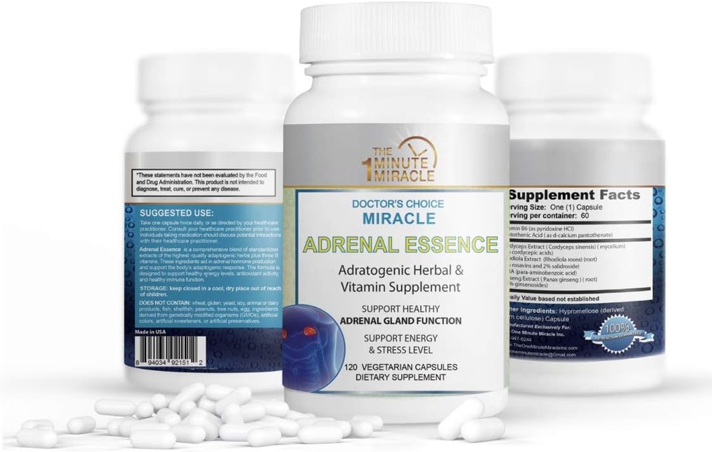 Scelta del medico dell'essenza surrenale di miracolo - Supplemento di erbe e vitamine adratogeni