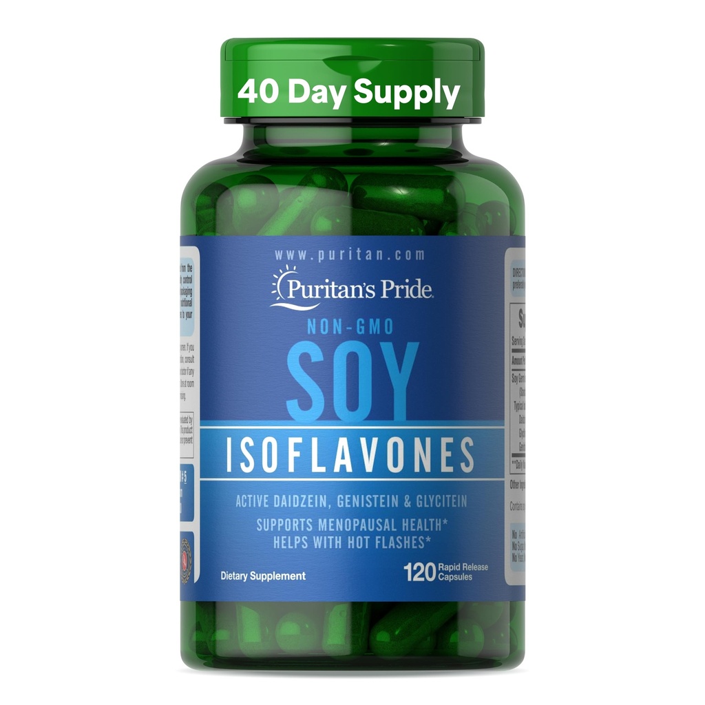 Isoflavones 750mg, integratore alimentare con Daidzein attivo, Genistein e Glycitein supporta menopausa e Flash caldi, 120 capsule Rapide