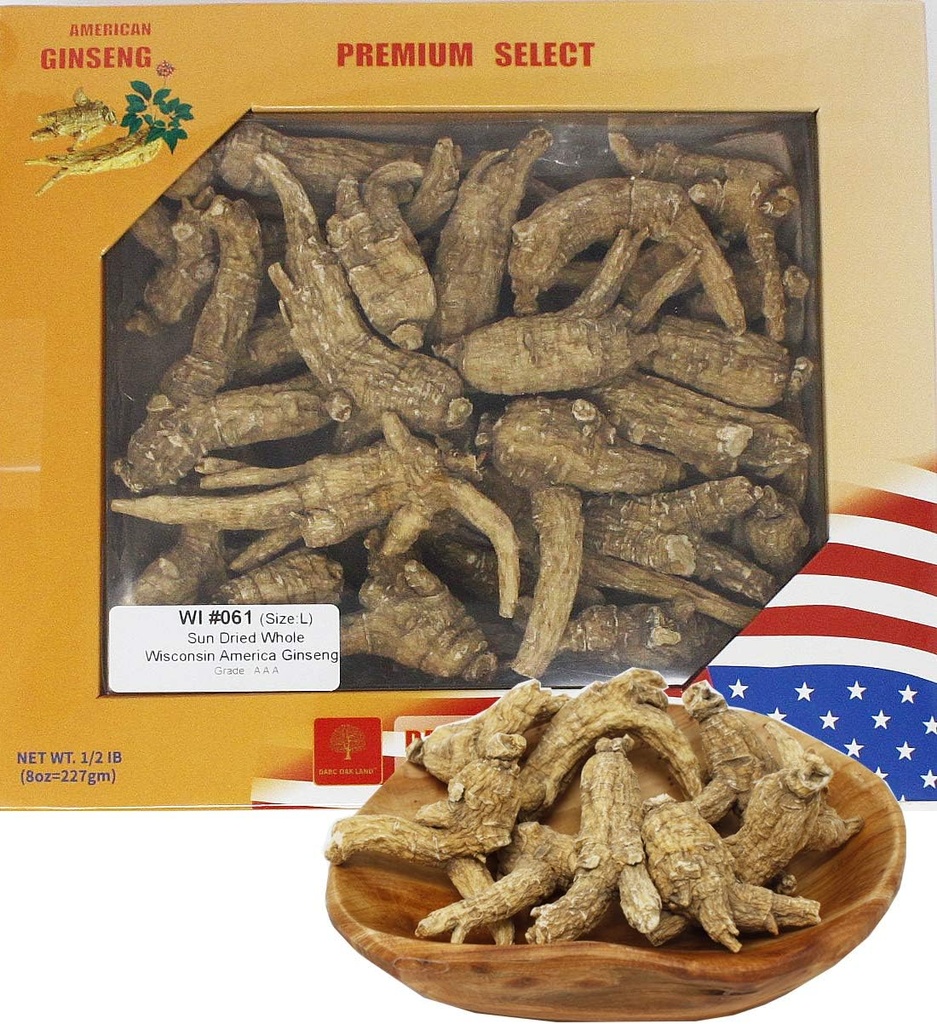 Mano-Seletto American Wisconsin Farmed Ginseng Root Medium ̃oz/Box