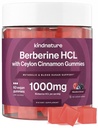 berberina gummies 1000mg con cannella Ceylon & Resveratrolo – Integratore vegano senza zucchero per il supporto dello zucchero nel sangue, Metabolismo, Cravings Wellness – Non-GMO, Senza glutine