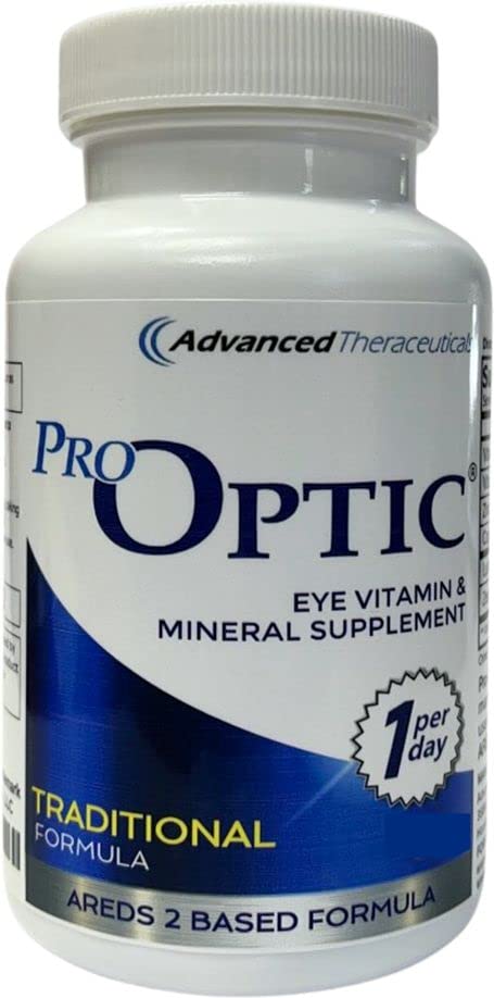 Pro-Optic Tradizionale Formula Eye Supplemento - AREDS 2 Base Vision Support per Adulti 50+ - 30 Capsule, 1-Month Alimentazione - Lutein 10mg, Zeaxanthin 2mg
