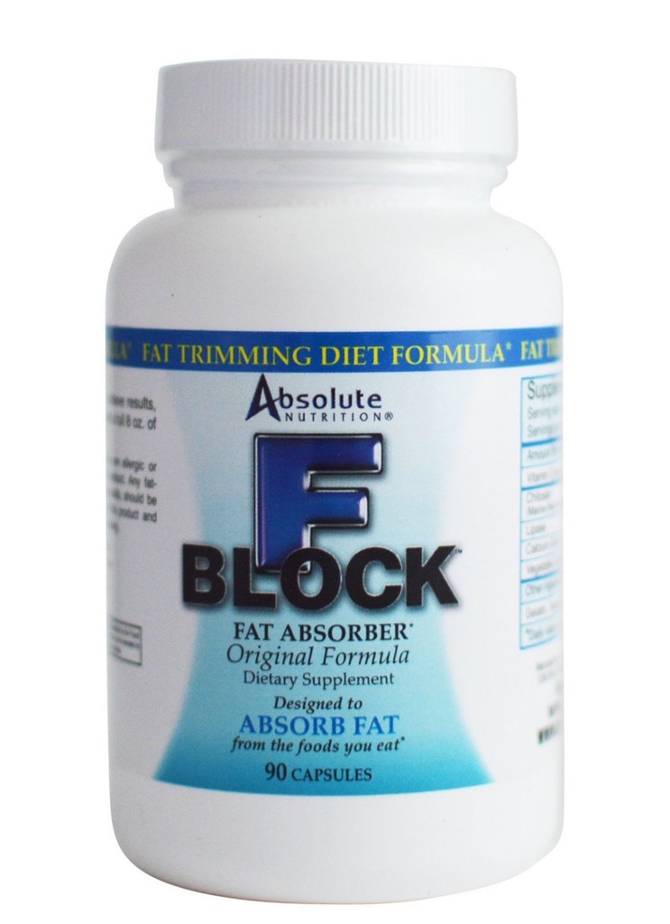 Assoluto Nutrition FBlock Xtra Fat Absorber, Diet Formula, 90 capsule