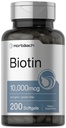Horbaach Biotin 10000 mcg | 200 Softgels con vitamina B7 | Formula di bellezza supplemento | Non OGM & Gluten Free