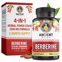 Antica Beatitudine Berberina HCL 1200mg con Ceylon Cinnamon, Bitter Melon e Estratto di tè verde - 120 capsule