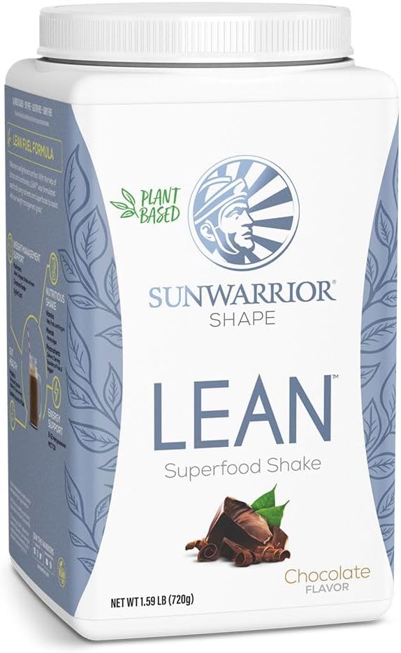 Sunwarrior Vegan Protein Superfood Shake Meal Sostituzione Organic Protein Supplemento | Gluten Free Non-GMO Dairy Free Sugar Free Low Carb Plant Based Protein | Chocolate 20 Servings | Forma Lean