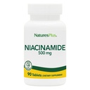 NaturesPlus Niacinamide - 500 mg, 90 compresse - Supplemento vitamina B3 ad alta potenza - Vegetariano, Senza glutine - 90 porzioni