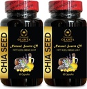 CHIA Seed Supplement - Chia Seed Extract Pills, Integratori Digestivi per Bodybuilding, Omega-3, High Fiber e Protein Source, Acidi Grassi Essenziali - 2 Bottiglie 120 Capsule