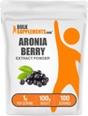 BulkSupplements.com Polvere di estratto di Aronia - Estratto di bacche di Aronia, supplemento di mirtillo - senza glutine, 1g per porzione, 100g (3,5 oz) (pacchetto di 1)