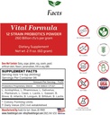 Alimenti per Gut Vital Formula 12 Strain Probiotics Powder 260 Billion CFU | Made in USA | Direct from Manufacturer | No Third-Party Storage | Supporto immunitario | 60 Grammi (2.11 Oz)