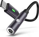 Adattatore USB C a 3.5mm Dongle, USB C a 3.5mm Cuffia Jack Hi-Fi DAC Compatibile con iPhone 15 Pixel 8 7/6a/6/5, iPad Mini 6, Samsung Galaxy S22/S21/S20 Plus Ultra, Note 20/10- Grigio