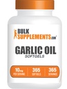 BulkSupplements.com Olio d'Aglio Softgels - Aged Aglio Supplemento, Odorless - Gluten Free, 1 Softgel per Serving (10mg), 365 Conte (Pack of 1)
