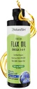 NaturalSlim Flaxseed olio liquido fresco gusto Flax olio Organico pressato a freddo &amp; High in Omega 3 6 9 Grassty Acid Flax Seed supplemento per cellule sane, capelli, pelle, & Nails - fresco gusto 16 fl. Oz.