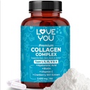 Love You Premium Collagen Complex – Tipi I, II, III, V & X – Hair, Skin, Nails, Joints & Gut Support – Peptidi di collagene bovino idrolizzato – Grass-Fed, Non-GMO, 120 Capsule, USA Made