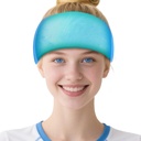 Migraine Relief Cap, Cappello di mal di testa Migraine Ice Head Wrap,Hangover Cap Face Mask Cold Compression for Tension,Puffy Eyes,Stress,Sinus,Ice Blue
