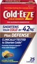 Cold-Eeze Plus Defense Citrus naturale con losanghe di zinco di sambuco, rimedi omeopatici, abbrevia i sintomi freddi comuni, promuove la salute immunitaria con Sambucus Nigra, Echinacea e Rose HIPS, 25 Ct