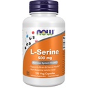 NOW integratori, L-Serine 500 mg, Nervosa salute del sistema, 120 capsule di veg