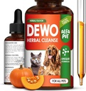 Cat & Dog Herbal Broad Spectrum Cleanser – Liquid Cleanse for Puppy & Kitten – Supporto digestivo & Better Nutrition Absorption per gli animali – Wormwood, Pumpkin Seeds e Carrot in The Composition – 2 Oz