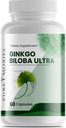 Ginkgo Biloba e Ginseng Brain Integratore alimentare Supporta funzione del cervello, Memoria, Allertezza mentale, Tutto Naturale, Migliora la Circolazione del sangue